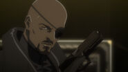 Nick Fury voiced by John Eric Bentley in Marvel Anime.