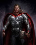 Production concept art of Thor.