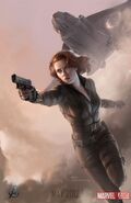 Black Widow promo art.