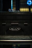 An Oscorp briefcase, hinting to the main storyline.