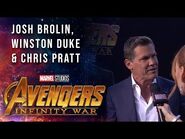 Josh Brolin Joins Chris Pratt and Winston Duke Live at the Avengers- Infinity War Premiere
