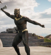 Golden Jaguar suit used by N'Jadaka in the Marvel Cinematic Universe.