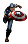 Concept art of Chris Evans as Captain America.