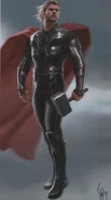 Production concept art of Thor for The Avengers.