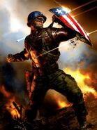 Production concept art of Captain America.