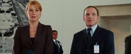 Pepper meets agent Phil Coulson for the first time.