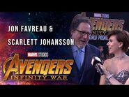Scarlett Johansson and Jon Favreau Live at the Avengers- Infinity War Premiere