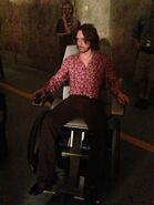 James McAvoy on set as Xavier.