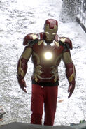 Iron Man stand-in on set