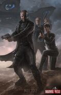 Promo art of Fury with Hill and Coulson.