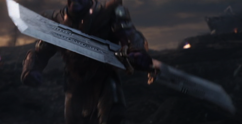 4 pcs Avengers Endgame Superhero Thanos Double-edged Sword Loki Wand of Mind 