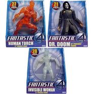 12" Invisible Woman, Human Torch and Dr. Doom