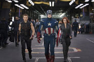 Hawkeye, Captain America and Black Widow.