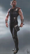 Production concept art of Thor for The Avengers.