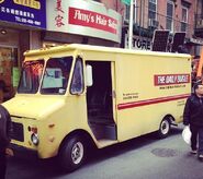 Daily Bugle van spotted on set.