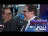 Robert Downey Jr & Jon Favreau talk 10 years of Iron Man at the Avengers- Endgame Premiere