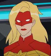 Captain Marvel voiced by Kim Raver in Marvel Rising.
