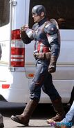 Chris Evans on set