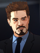 Tony Stark voiced by Mick Wingert in Earth-32938.