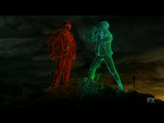 Shadow King and Legion fight in the Astral Plane.