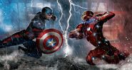 Concept art of Captain America vs. Iron Man in "Civil War.