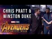 Chris Pratt and Winston Duke Live at the Avengers- Infinity War Premiere