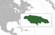 Map of Jamaica.
