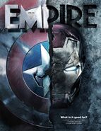 Captain America's Shield/Iron Man's helmet damaged