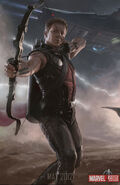 Hawkeye artwork shown at Comic Con.