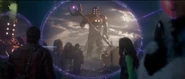 The Celestials wielding the power of the Infinity stone.