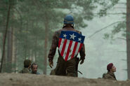 Original Captain America costume with shield visible.