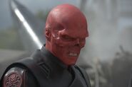 The Red Skull at a destroyed HYDRA base.