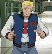 Flash Thompson voiced by Matt Lanter and Logan Miller in Ultimate Spider-Man.