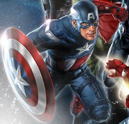 Cap in Avengers Promo Art.