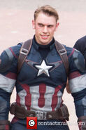 Captain America stunt double on set