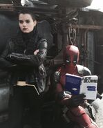 Deadpool trying to connect with Negasonic Teenage Warhead.