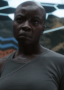 Okoye portrayed by Danai Gurira in the Marvel Cinematic Universe.