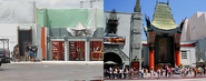 Construction of the Chinese theatre set.