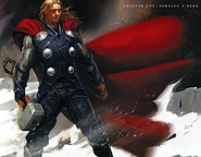 Production concept art of Thor.