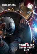 Promotional Poster featuring Iron Man vs. Captain America.