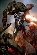 War Machine "Iron Man 2" Concept Art Combat