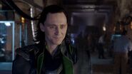 Loki smirking.