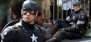 Chris Evans on set