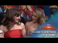 Chloe Bennet and Elizabeth Henstridge on the Captain Marvel Red Carpet