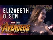 Elizabeth Olsen Live from the Avengers- Infinity War Premiere