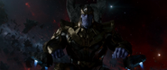 Thanos sitting on his throne