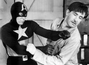 Captain America punches out the Nazis