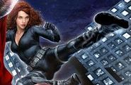 Black Widow in Avengers Promo Art.