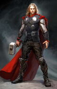 Production concept art of Thor.