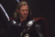 Thor in his Asgardian robes.